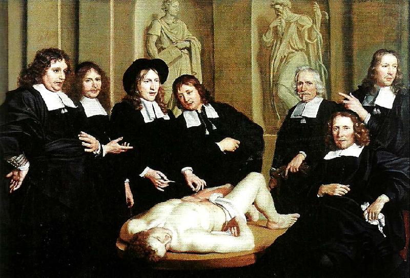 adriaen backer anatomilektion med dr. frederick ruysch dissekerande en ung man oil painting image